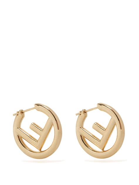 women's fendi earrings|fendi small hoop earrings.